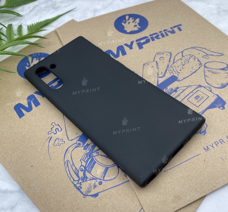 Чохол силіконовий для Samsung Note 10 чорний (5754) 