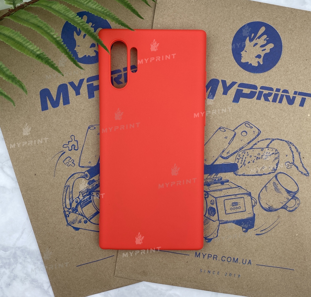 Чохол силіконовий для Samsung Note 10 Plus червоний (5756) - фото 1 Чохол силіконовий для Samsung Note 10 Plus червоний (5756) - фото 1 - Чохли для УФ друку