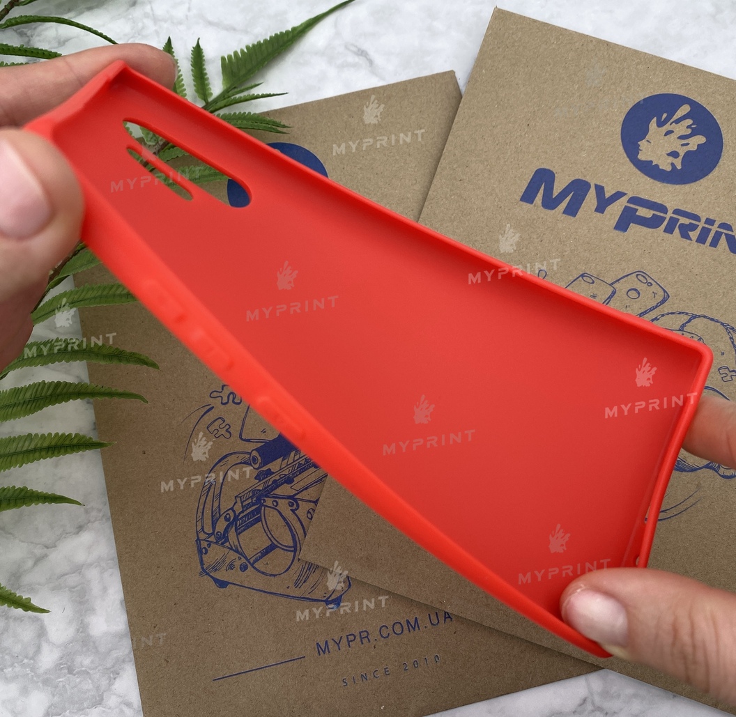 Чохол силіконовий для Samsung Note 10 Plus червоний (5756) - фото 3 Чохол силіконовий для Samsung Note 10 Plus червоний (5756) - фото 3 - Чохли для УФ друку