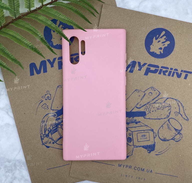 Чохол силіконовий для Samsung Note 10 Plus рожевий (5757) 