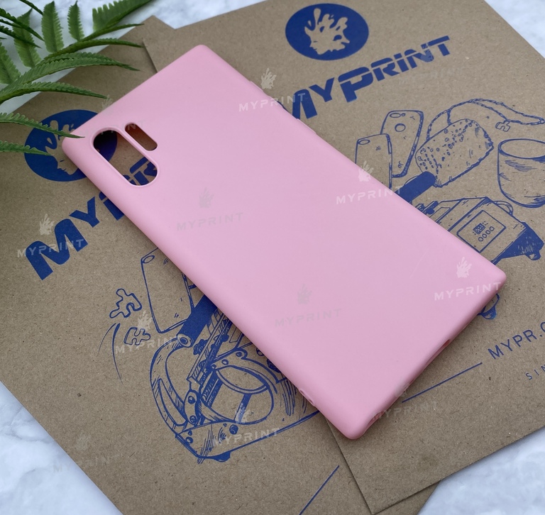 Чохол силіконовий для Samsung Note 10 Plus рожевий (5757) 