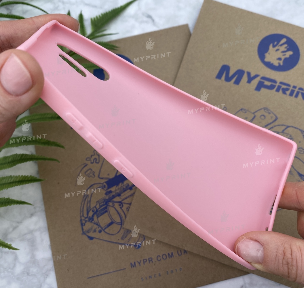 Чохол силіконовий для Samsung Note 10 Plus рожевий (5757) - фото 3 Чохол силіконовий для Samsung Note 10 Plus рожевий (5757) - фото 3 - Чохли для УФ друку