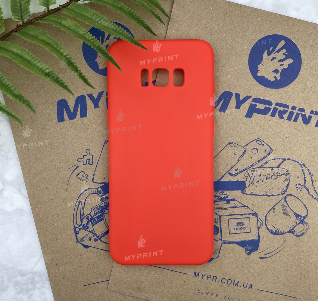 Чохол силіконовий для Samsung S8 PLUS червоний (5764) - фото 1 - Чохли для УФ друку