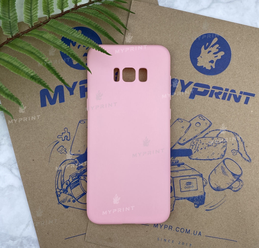 Чохол силіконовий для Samsung S8 PLUS рожевий (5765) - фото 1 - Чохли для УФ друку