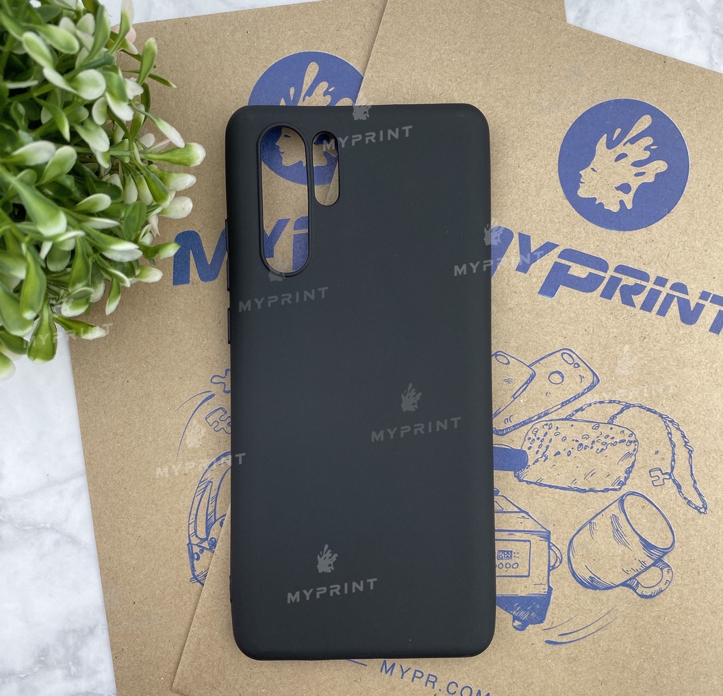 Чохол силіконовий для Huawei P30 Pro чорний (5471) - фото 1 - Чохли для УФ друку