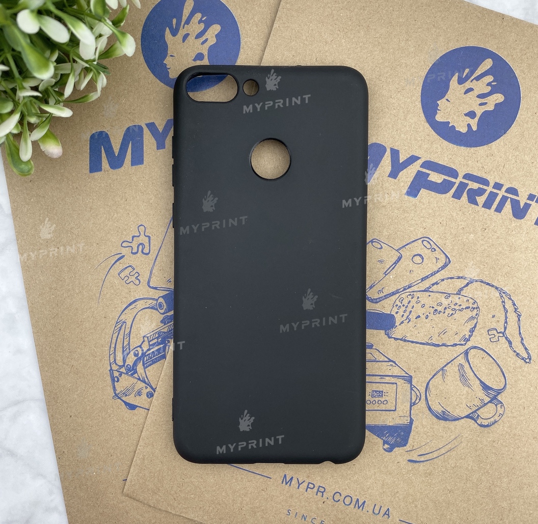 Чохол силіконовий для Huawei P Smart чорний (4579) - фото 1 Чохол силіконовий для Huawei P Smart чорний (4579) - фото 1 - Чохли для УФ друку