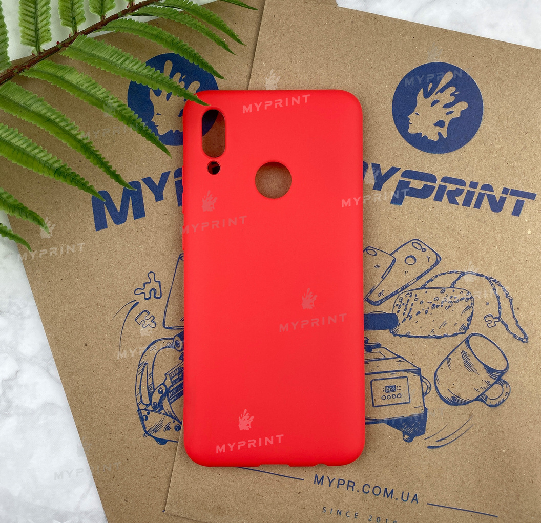 Чохол силіконовий для Huawei P Smart 2019 червоний (5686) - фото 1 Чохол силіконовий для Huawei P Smart 2019 червоний (5686) - фото 1 - Чохли для УФ друку