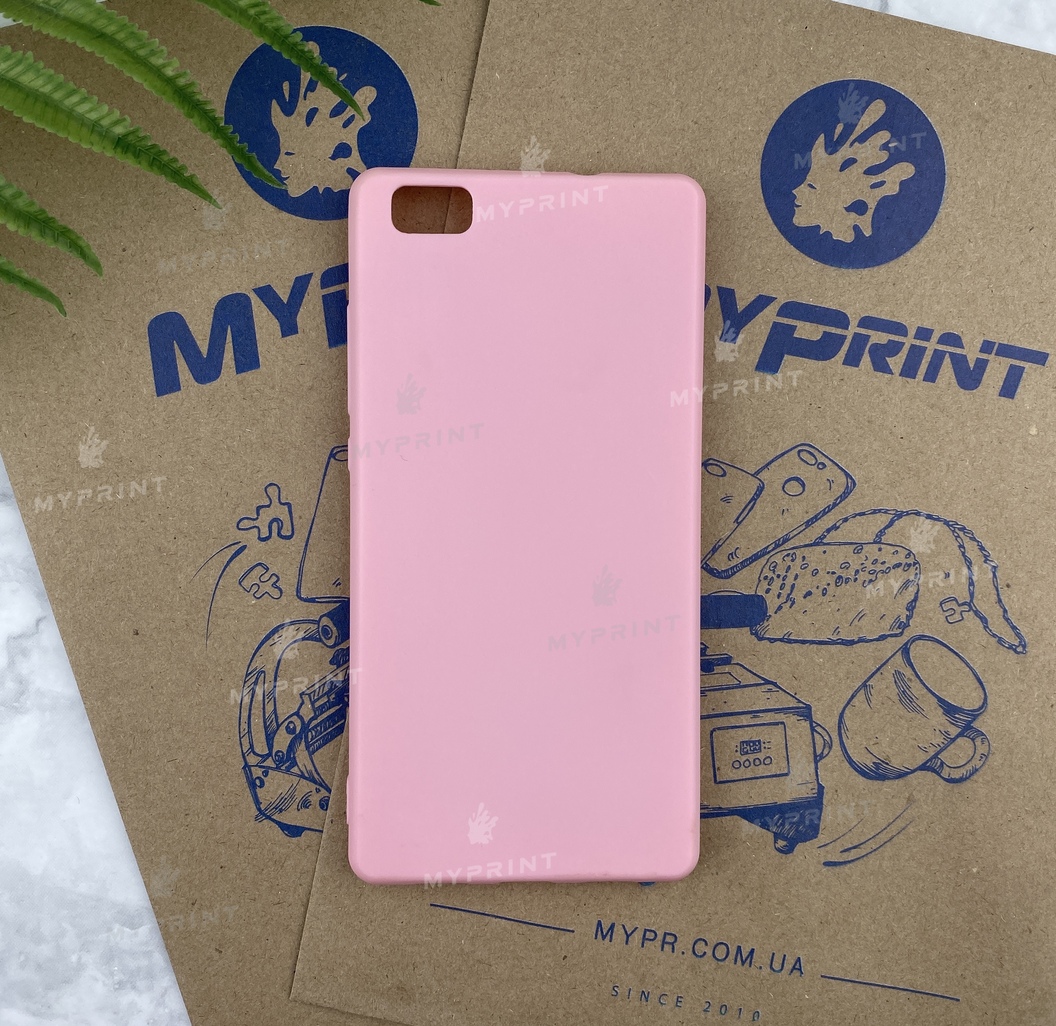 Чохол силіконовий для Huawei P8 Lite рожевий (5694) - фото 1 Чохол силіконовий для Huawei P8 Lite рожевий (5694) - фото 1 - Чохли для УФ друку