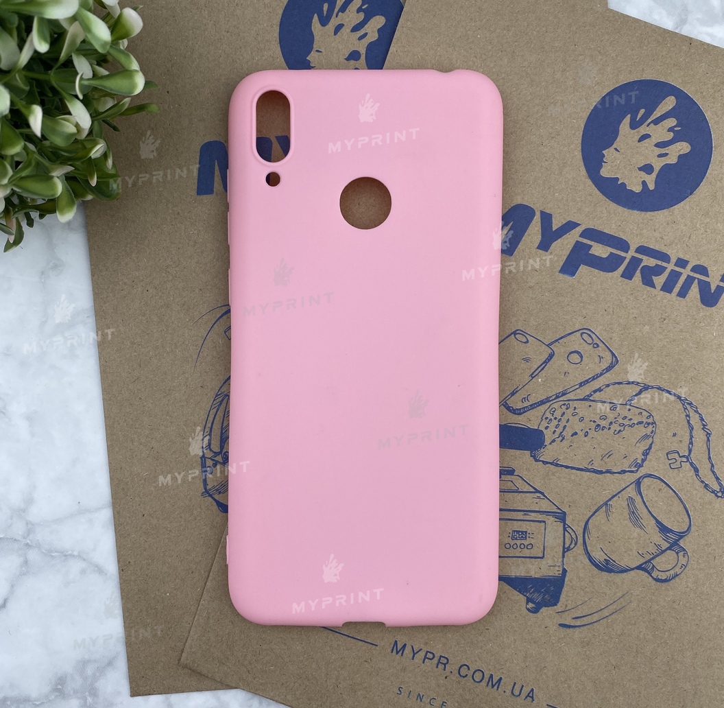Чохол силіконовий для Huawei Y7 (2019) рожевий (4679) - фото 1 Чохол силіконовий для Huawei Y7 (2019) рожевий (4679) - фото 1 - Чохли для УФ друку
