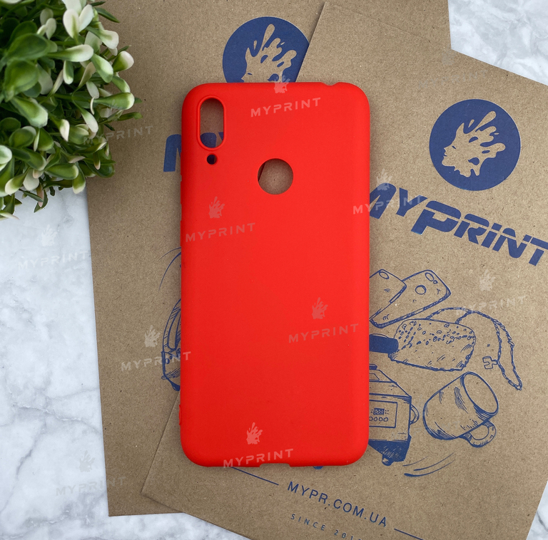 Чохол силіконовий для Huawei Y7 (2019) червоний (4680)  Чохол силіконовий для Huawei Y7 (2019) червоний (4680)