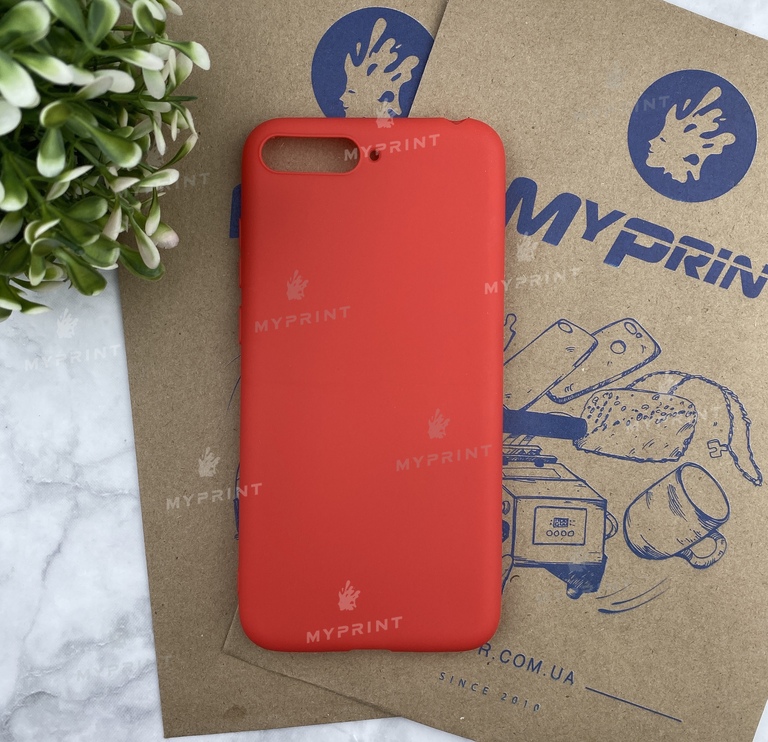 Чохол силіконовий для Huawei Y6 (2018) without fingerprint червоний (4653) 