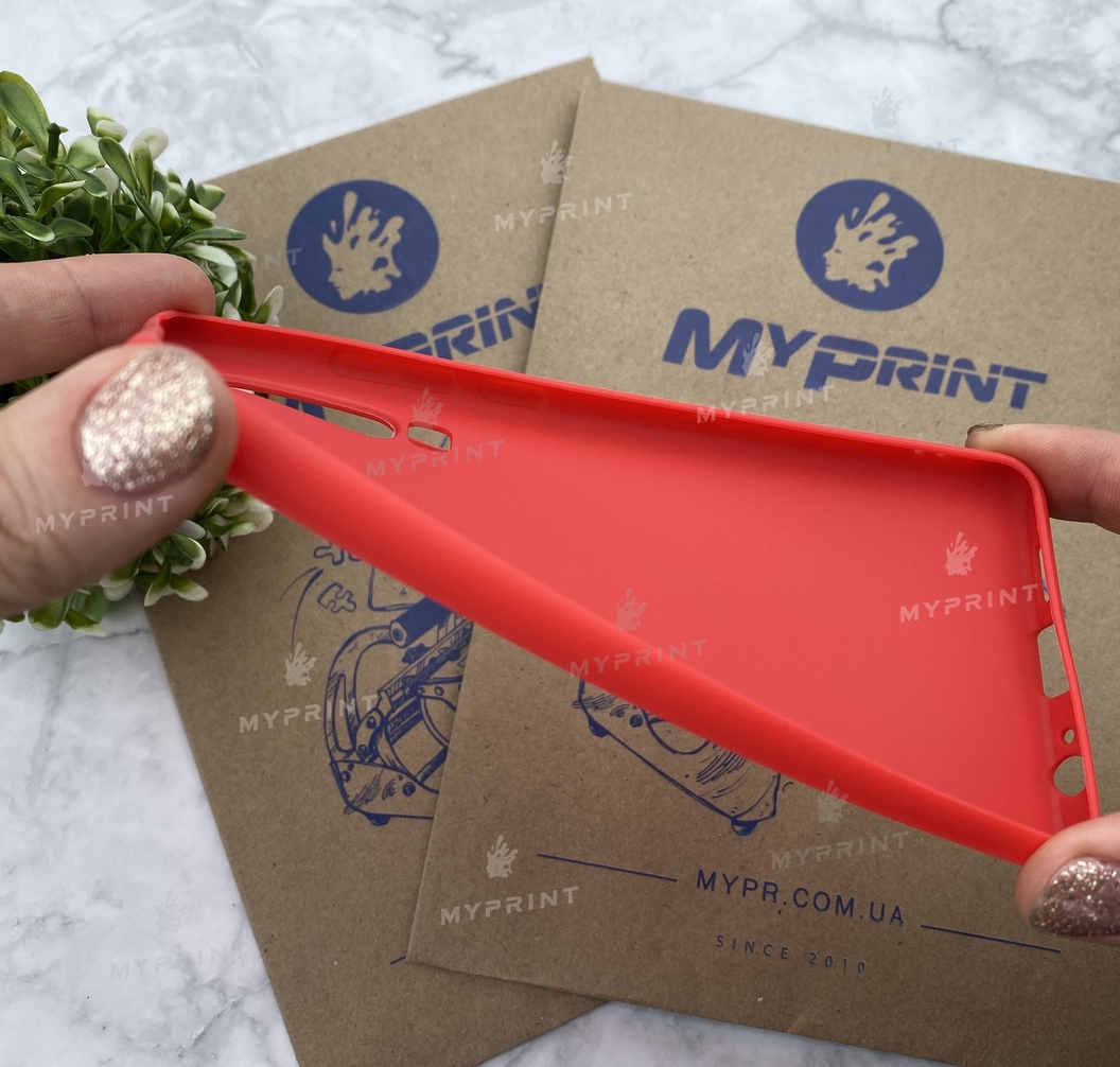 Чохол силіконовий для Huawei P30 червоний (5523) - фото 3 - Чохли для УФ друку