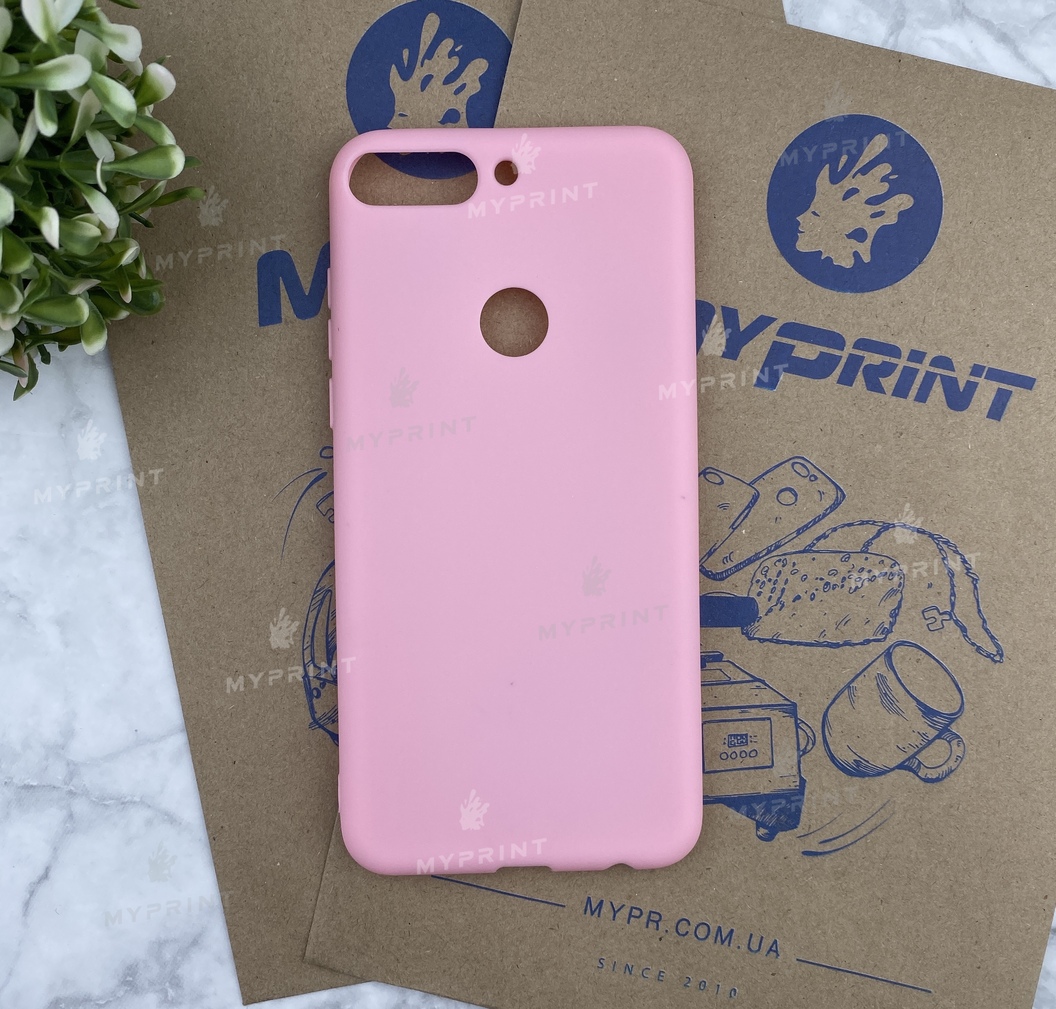 Чохол силіконовий для Huawei Y7 Prime (2018) рожевий (4685) - фото 1 Чохол силіконовий для Huawei Y7 Prime (2018) рожевий (4685) - фото 1 - Чохли для УФ друку