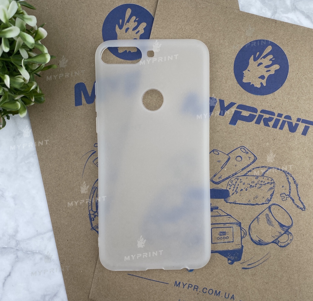 Чохол силіконовий для Huawei Y7 Prime (2018) білий (4683) - фото 1 Чохол силіконовий для Huawei Y7 Prime (2018) білий (4683) - фото 1 - Чохли для УФ друку