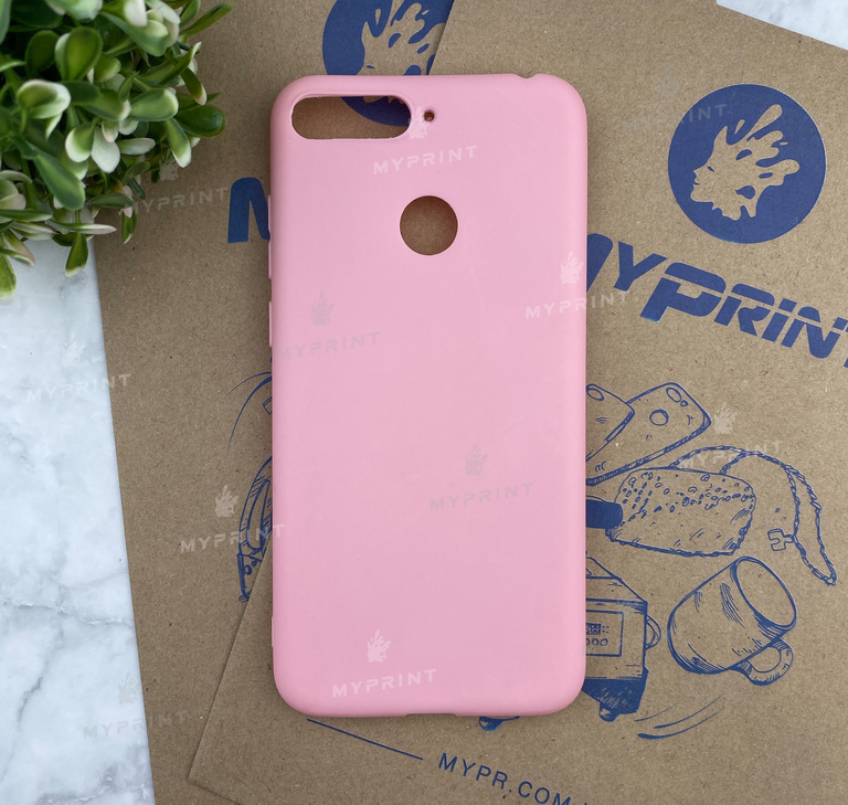 Чохол силіконовий для Huawei Y6 Prime (2018) with fingerprint рожевий (4670) 