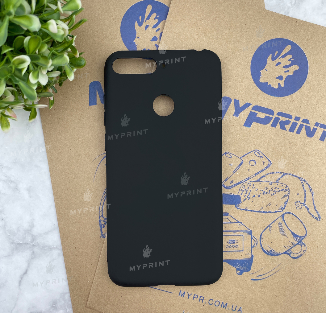 Чохол силіконовий для Huawei Y6 Prime (2018) with fingerprint чорний (4669) - фото 1 Чохол силіконовий для Huawei Y6 Prime (2018) with fingerprint чорний (4669) - фото 1 - Чохли для УФ друку