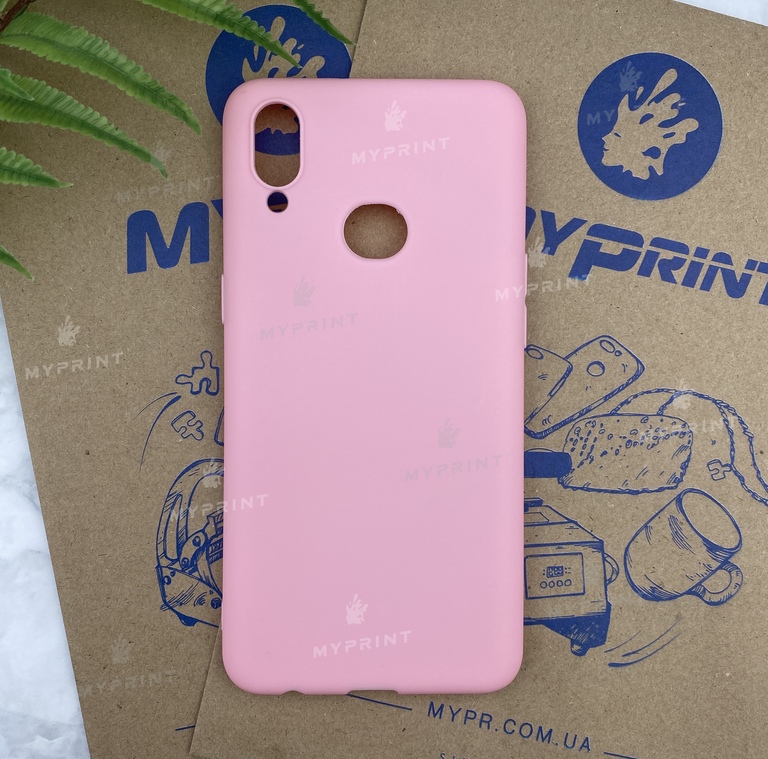 Чохол силіконовий для Samsung A10s рожевий (5744) 