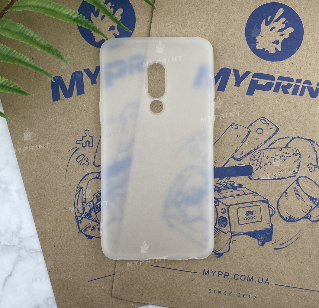 Silicone cover for Meizu 15 white (4698) - фото 1 Silicone cover for Meizu 15 white (4698) - фото 1 - Covers for UV printing