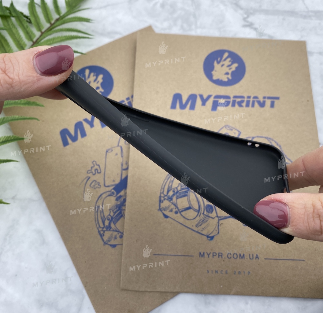 Silicone case for Meizu 16X black (4711) - фото 3 Silicone case for Meizu 16X black (4711) - фото 3 - Covers for UV printing