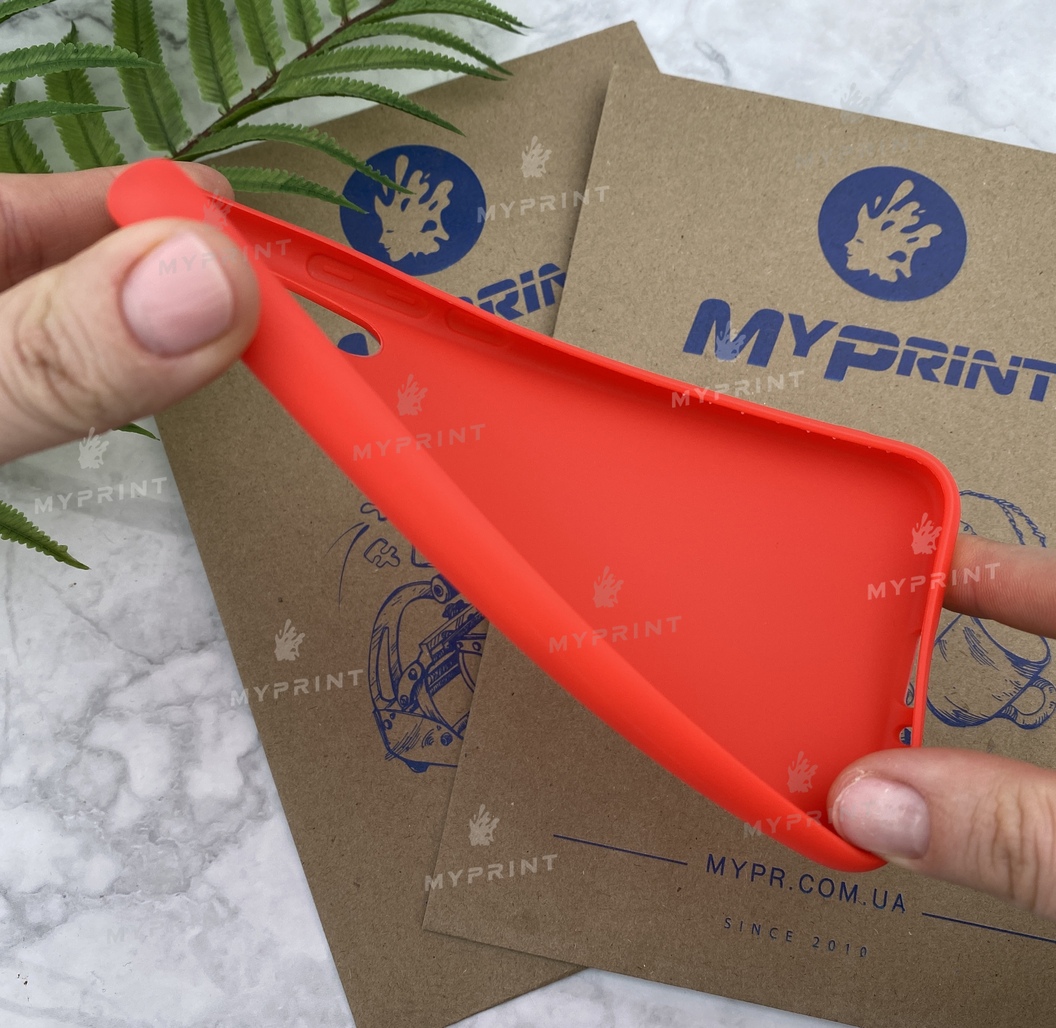Чохол силіконовий для Xiaomi Redmi Note 8 червоний (5789) - фото 3 - Чохли для УФ друку