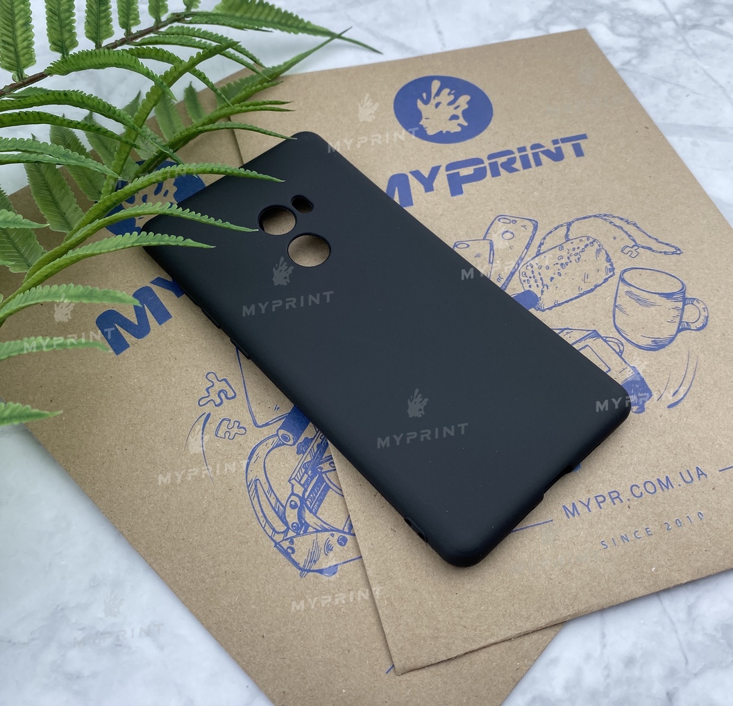 Чохол силіконовий для Xiaomi MI Mix 2 чорний (5175) - фото 2 - Чохли для УФ друку