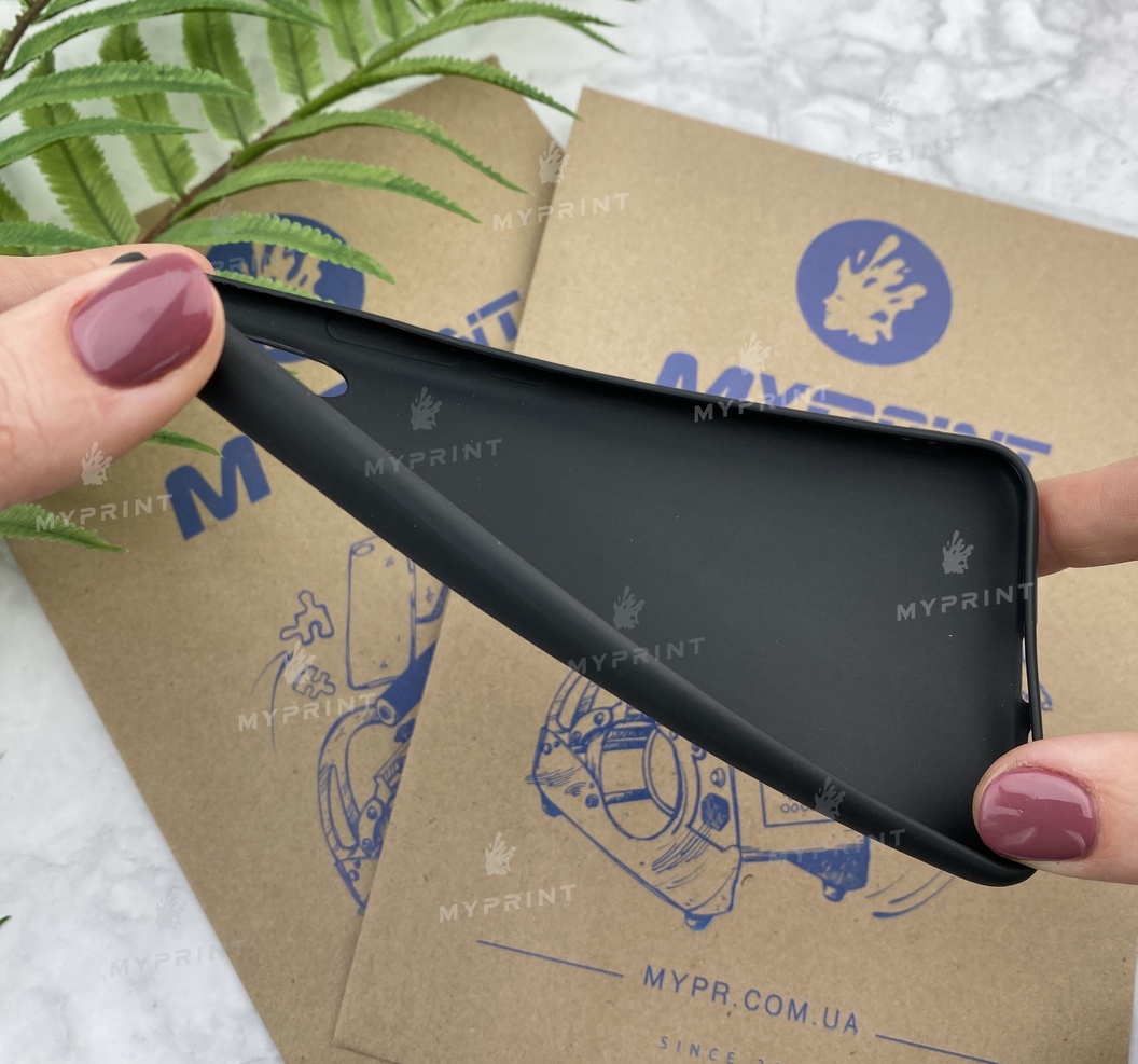 Чохол силіконовий для Xiaomi MI8 чорний (5153) - фото 3 - Чохли для УФ друку