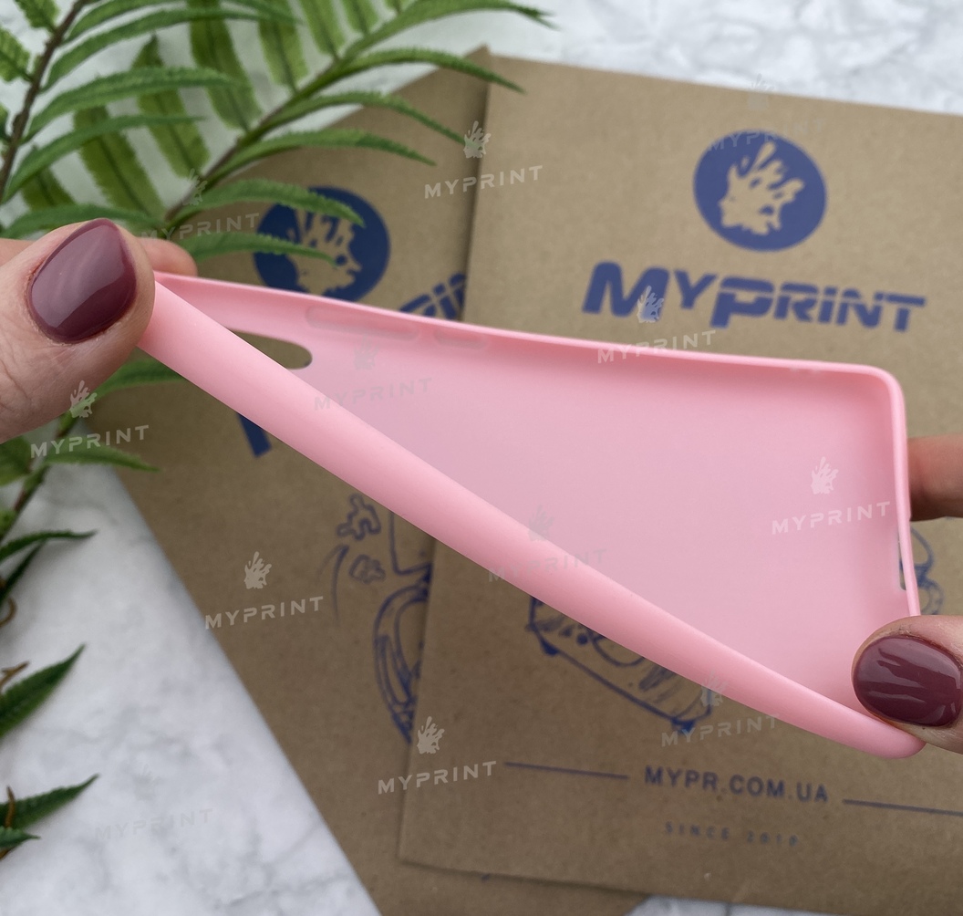 Чохол силіконовий для Xiaomi MI8 SE рожевий (5201) - фото 3 - Чохли для УФ друку