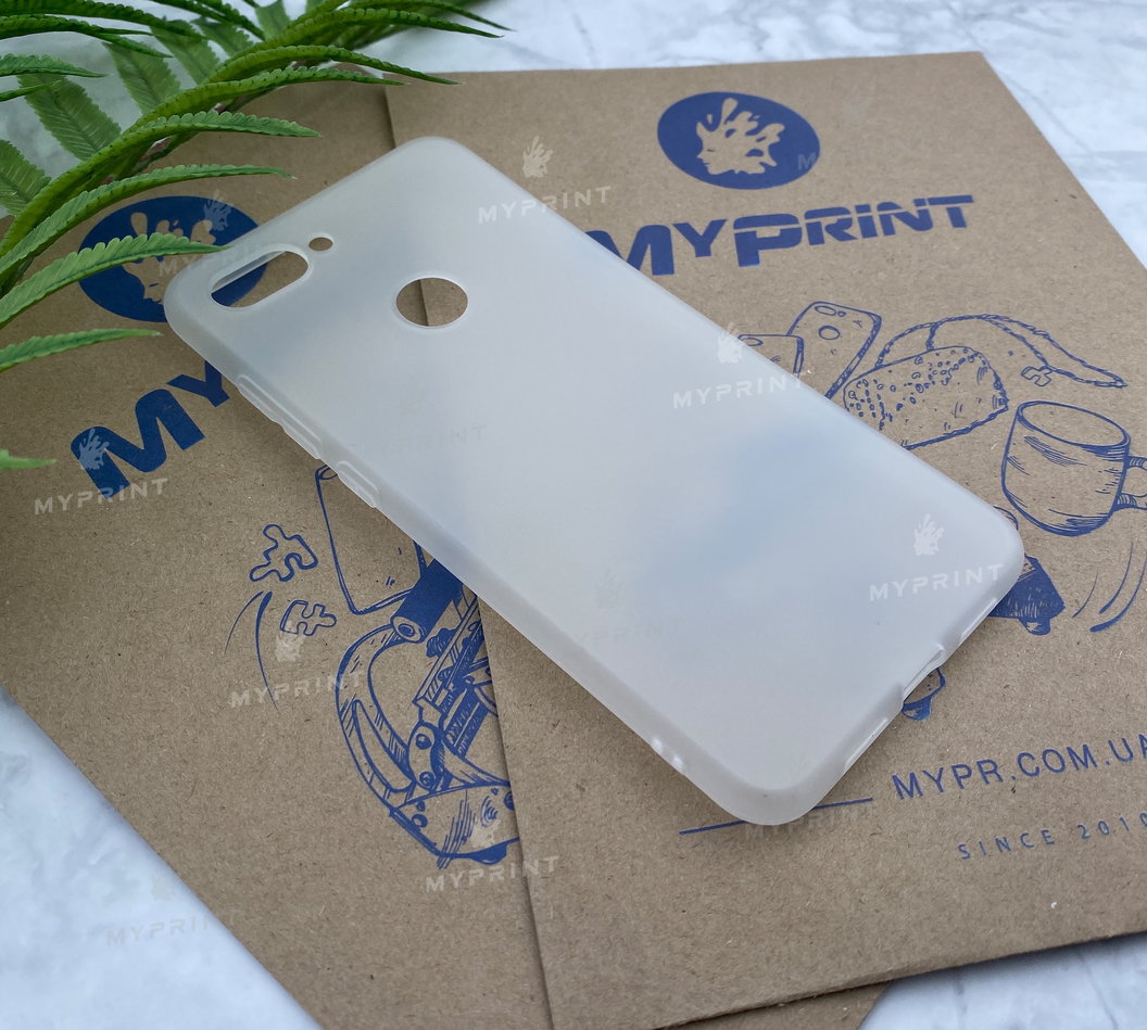 Чохол силіконовий для Xiaomi MI8 Lite білий (5191) - фото 2 - Чохли для УФ друку