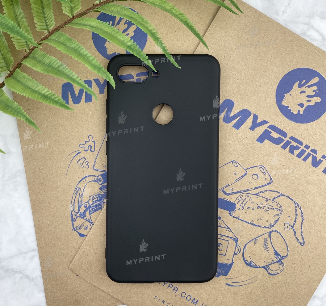 Чохол силіконовий для Xiaomi MI8 Lite чорний (5192) - фото 1 - Чохли для УФ друку