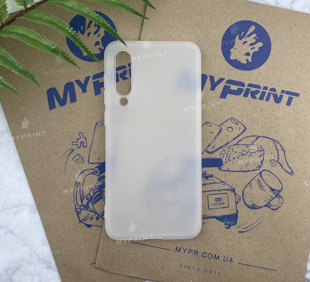 Silicone cover for Xiaomi MI9 SE white (5203) - фото 1 - Covers for UV printing