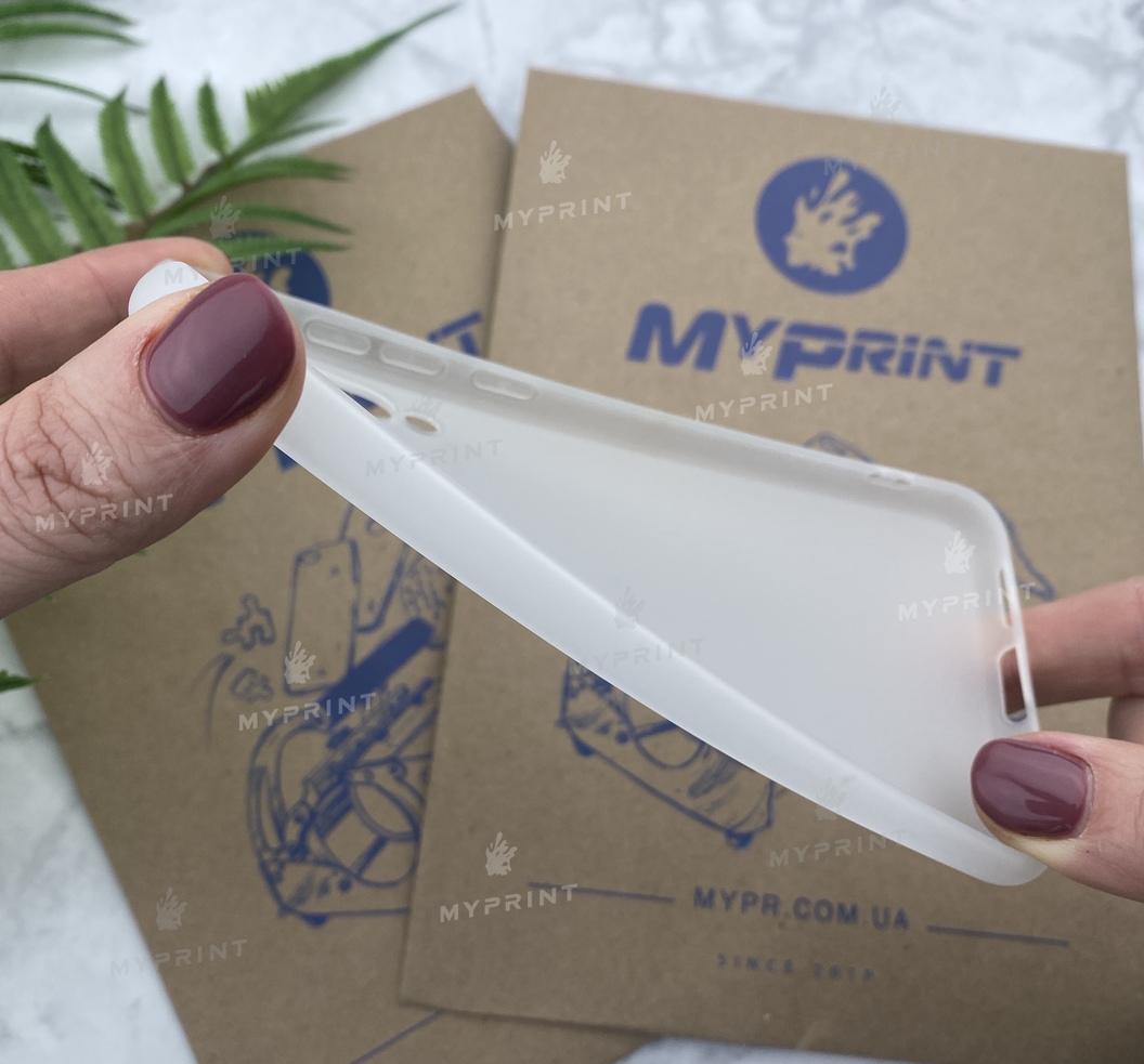 Silicone cover for Xiaomi MI9 SE white (5203) - фото 3 - Covers for UV printing