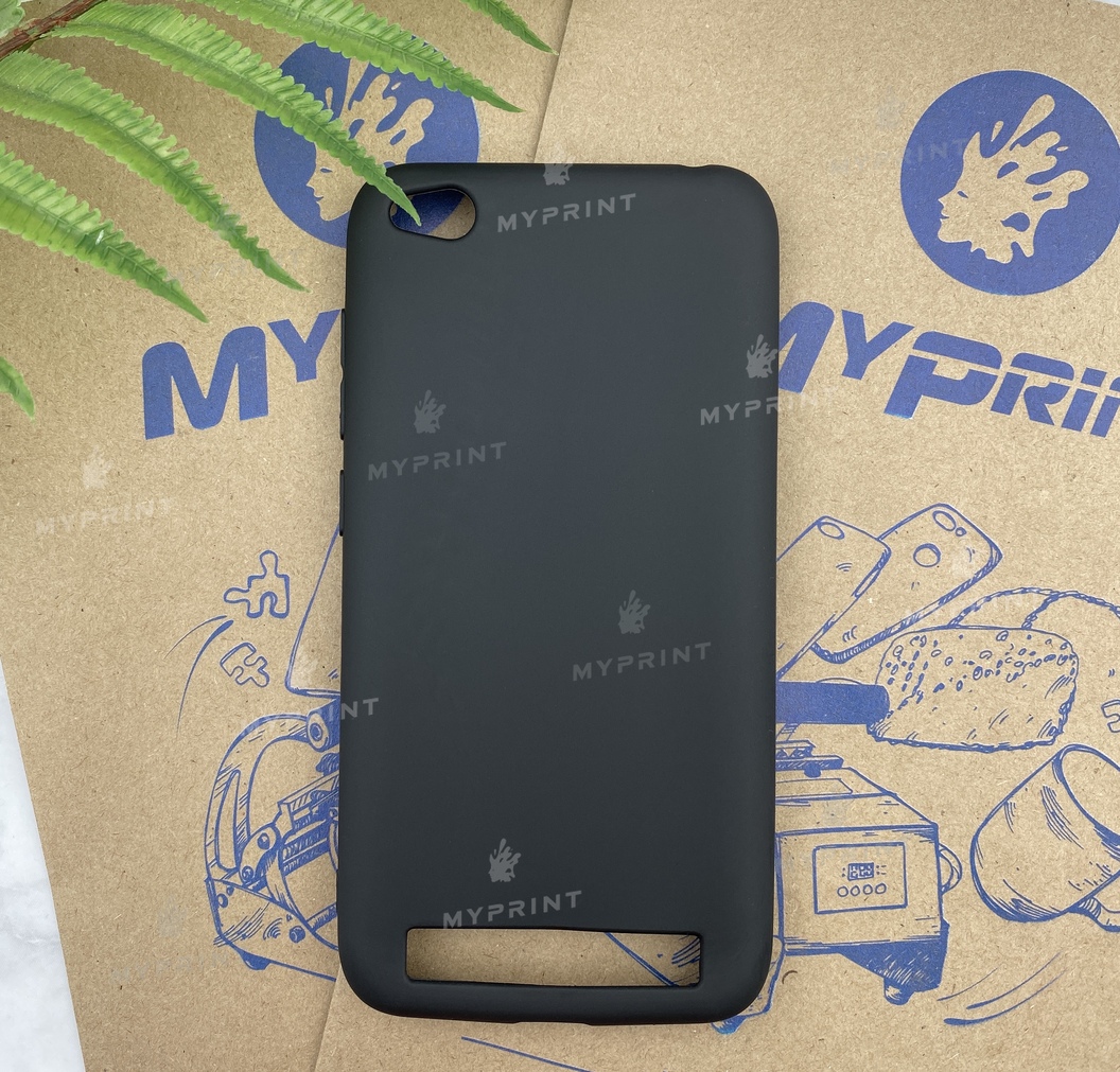 Чохол силіконовий для Xiaomi Redmi 5a чорний (5238) - фото 1 - Чохли для УФ друку