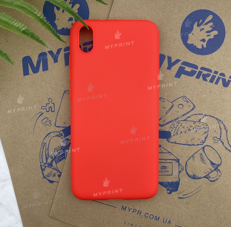 Чехол силиконовый для Xiaomi Redmi 7a красный (5519)  Чехол силиконовый для Xiaomi Redmi 7a красный (5519)