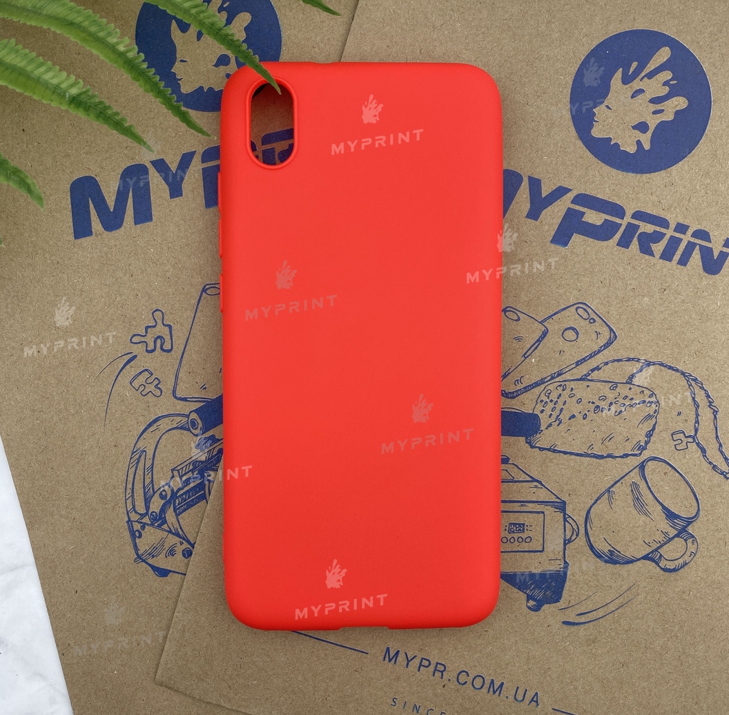 Чехол силиконовый для Xiaomi Redmi 7a красный (5519) - фото 1 Чехол силиконовый для Xiaomi Redmi 7a красный (5519) - фото 1 - Чехлы для УФ печати