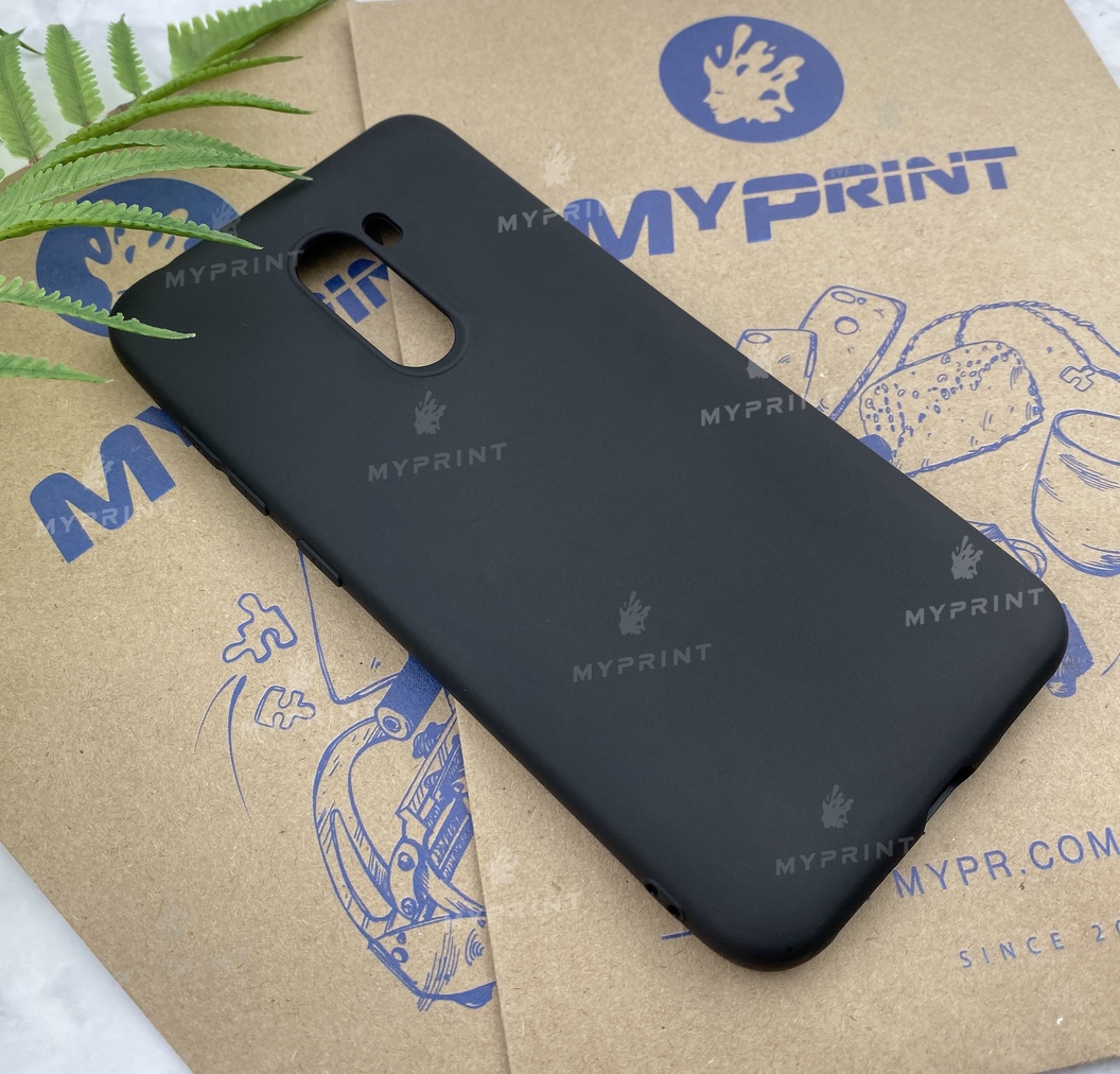 Чехол силиконовый для Xiaomi Pocophone F1 черный (5212) - фото 2 - Чехлы для УФ печати