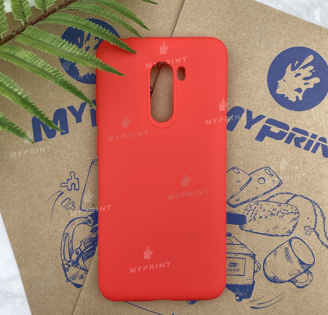 Чохол силіконовий для Xiaomi Pocophone F1 червоний (5214) - фото 1 - Чохли для УФ друку