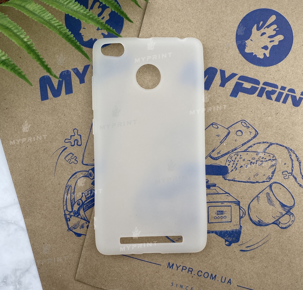 Чохол силіконовий для Xiaomi Redmi 3s білий (5215) - фото 1 - Чохли для УФ друку