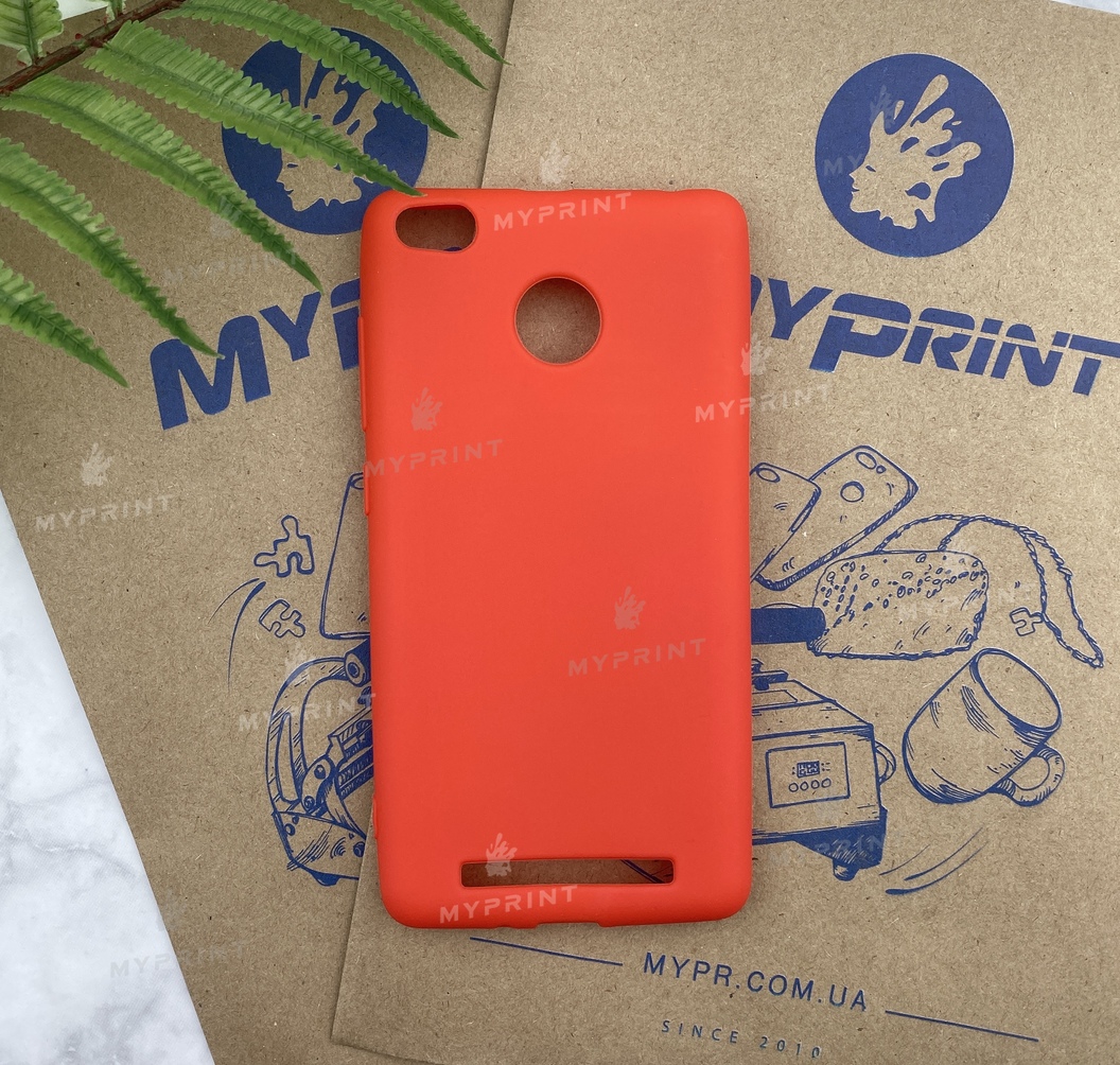 Чохол силіконовий для Xiaomi Redmi 3s червоний (5218) - фото 1 - Чохли для УФ друку