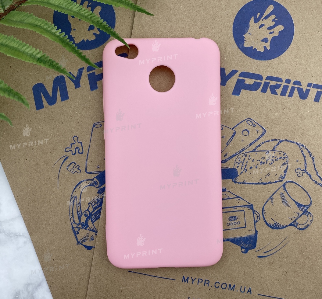 Чохол силіконовий для Xiaomi Redmi 4X рожевий (5227) - фото 1 Чохол силіконовий для Xiaomi Redmi 4X рожевий (5227) - фото 1 - Чохли для УФ друку
