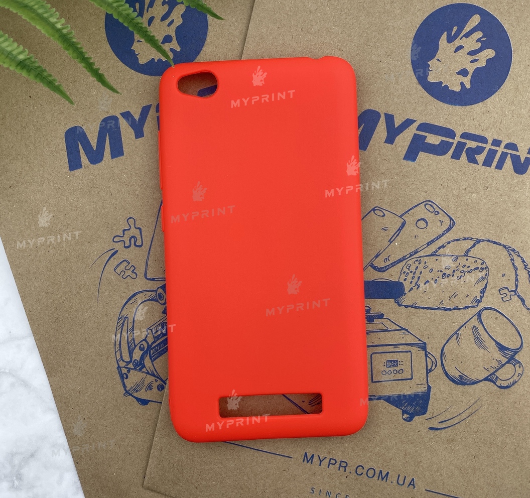 Чохол силіконовий для Xiaomi Redmi 4a червоний (5224) - фото 1 - Чохли для УФ друку