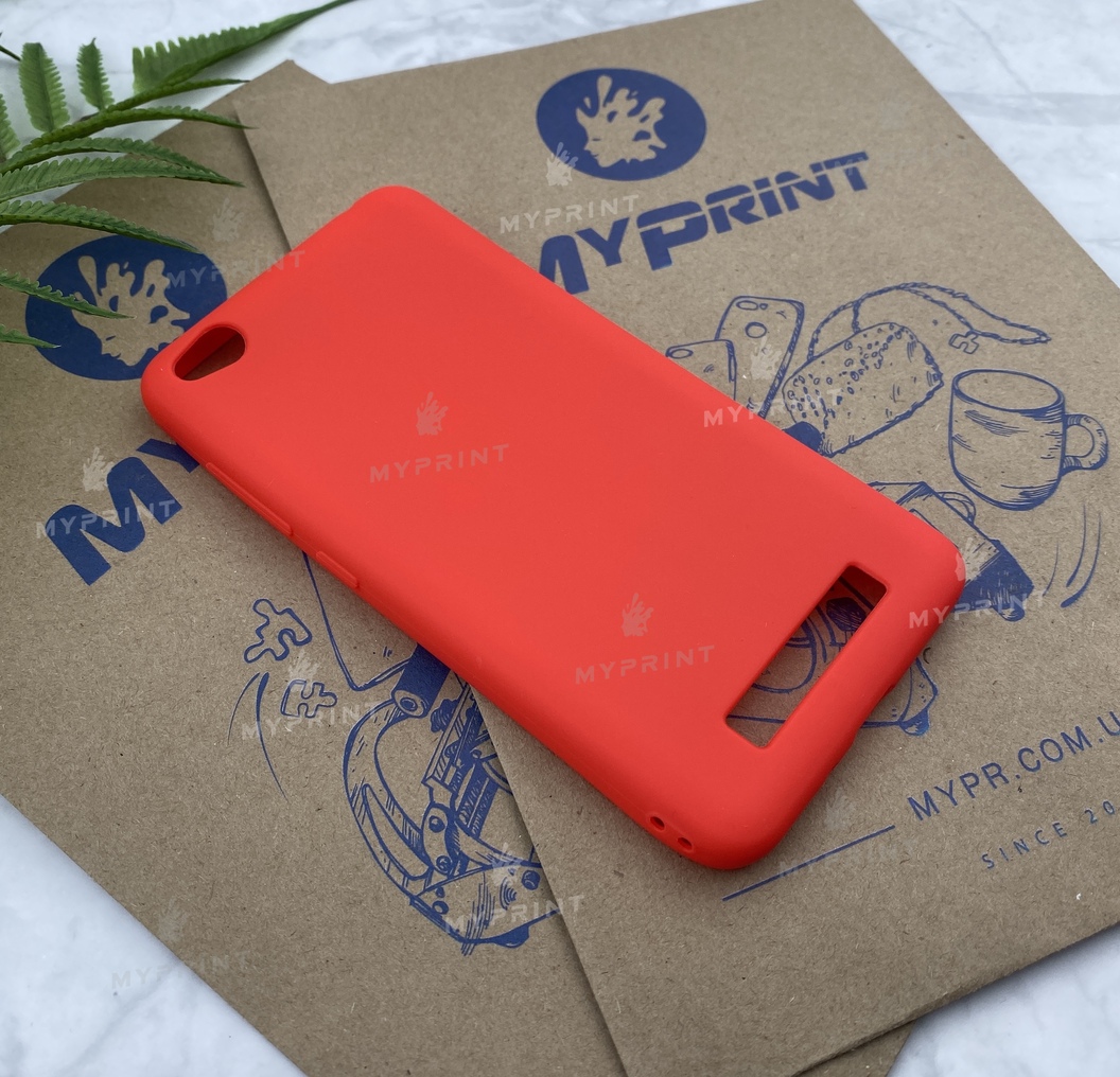 Чохол силіконовий для Xiaomi Redmi 4a червоний (5224) - фото 2 - Чохли для УФ друку