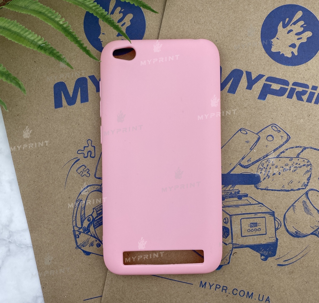 Чохол силіконовий для Xiaomi Redmi 5a рожевий (5239) - фото 1 - Чохли для УФ друку