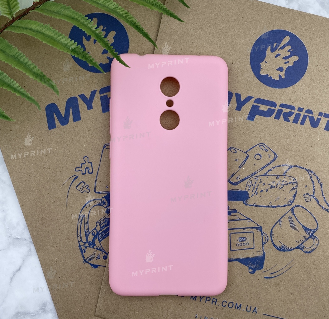 Чохол силіконовий для Xiaomi Redmi 5 рожевий (5235) - фото 1 - Чохли для УФ друку
