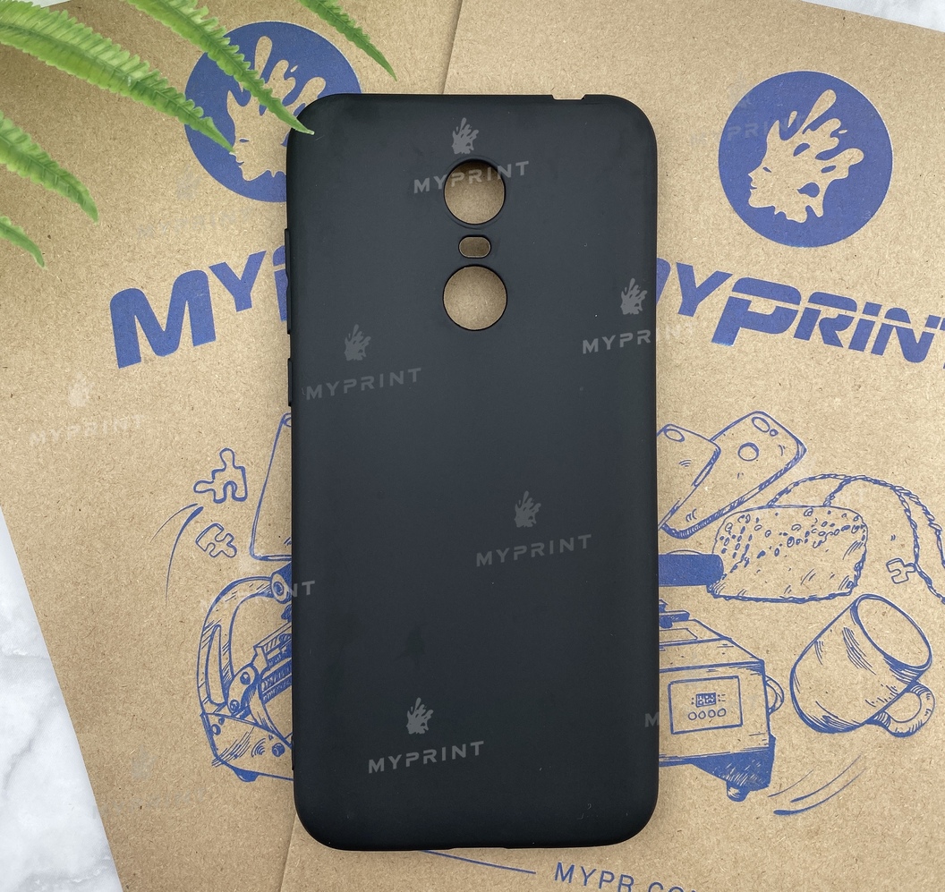 Чохол силіконовий для Xiaomi Redmi 5 Plus чорний (5230) - фото 1 - Чохли для УФ друку