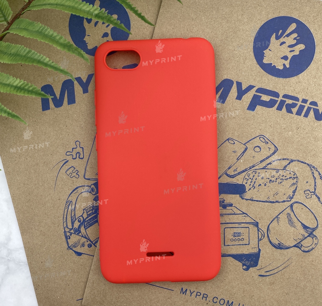Чохол силіконовий для Xiaomi Redmi 6a червоний (5248) - фото 1 - Чохли для УФ друку