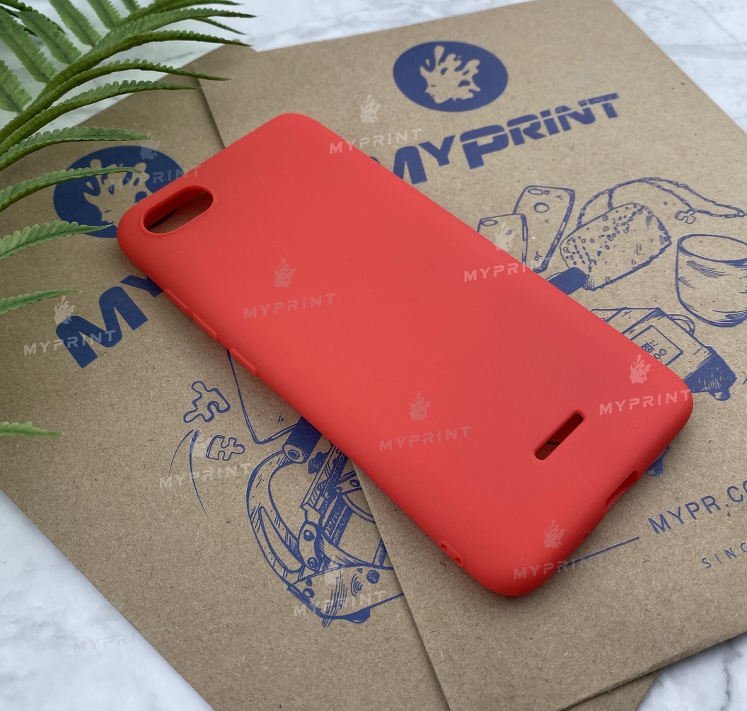 Чохол силіконовий для Xiaomi Redmi 6a червоний (5248) - фото 2 - Чохли для УФ друку