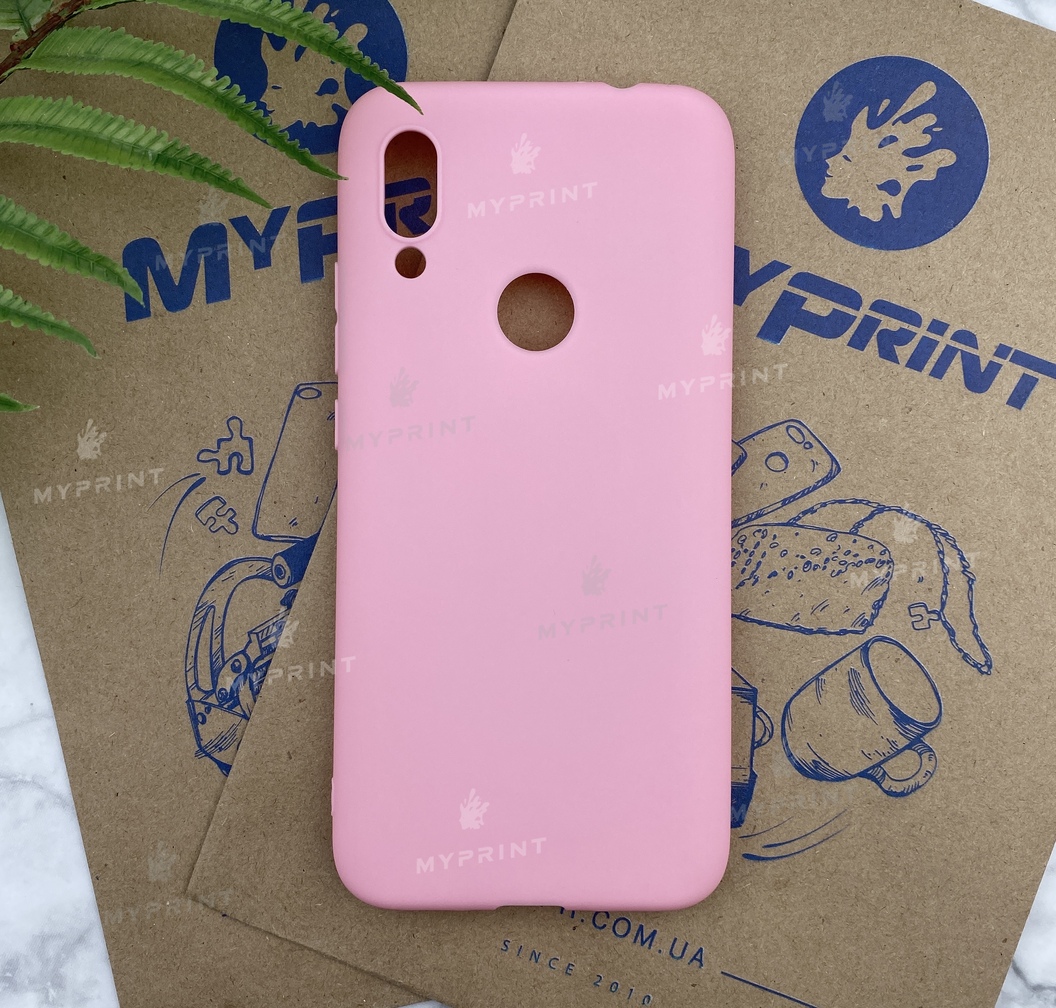 Чохол силіконовий для Xiaomi Redmi 7 рожевий (5513) - фото 1 Чохол силіконовий для Xiaomi Redmi 7 рожевий (5513) - фото 1 - Чохли для УФ друку