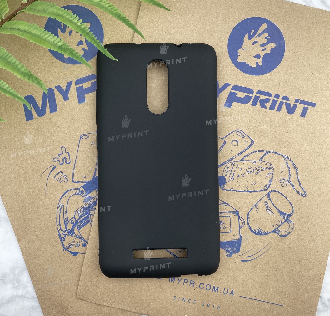 Чохол силіконовий для Xiaomi Redmi Note 3 чорний (5254) - фото 1 - Чохли для УФ друку