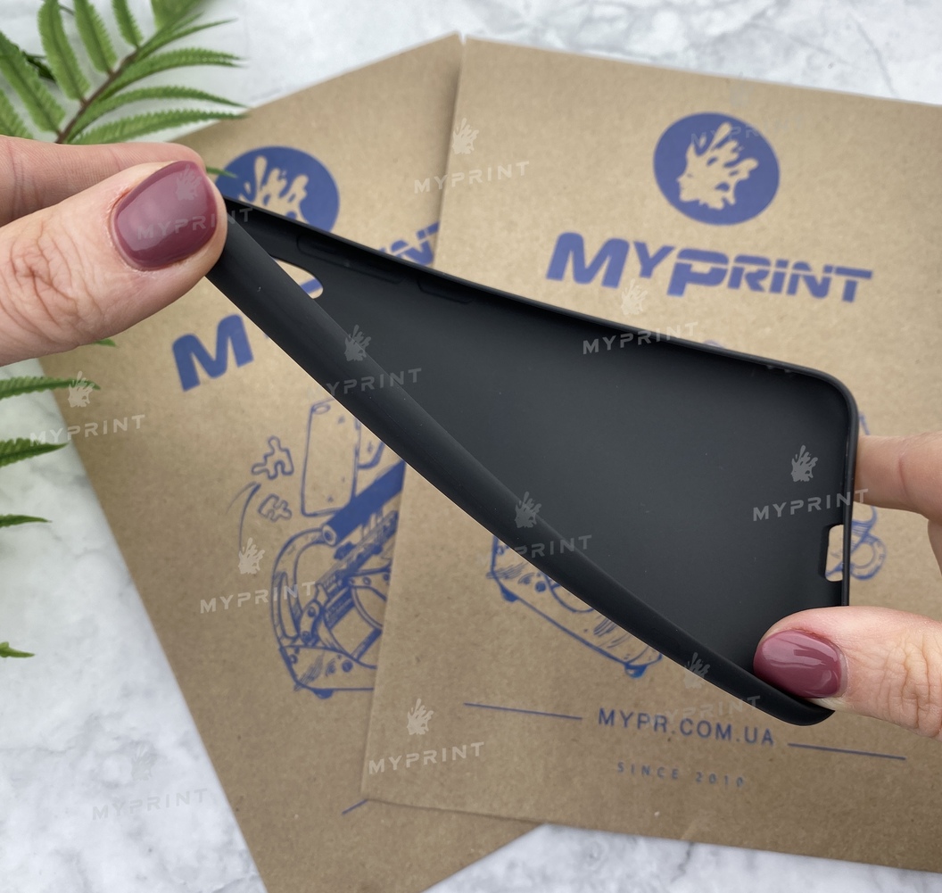 Silicone case for Xiaomi Redmi Note 6 Pro black (5275) - фото 3 Silicone case for Xiaomi Redmi Note 6 Pro black (5275) - фото 3 - Covers for UV printing