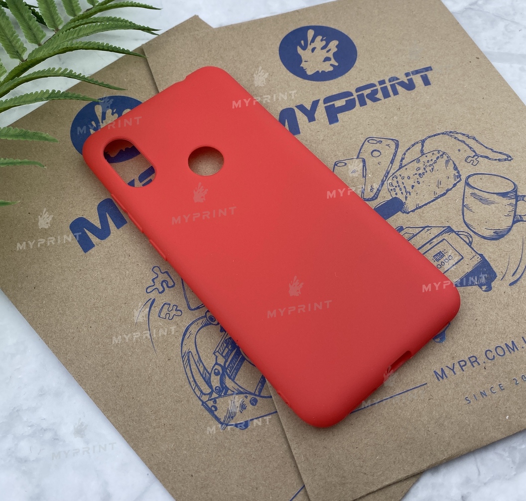 Чохол силіконовий для Xiaomi Redmi Note 6 Pro червоний (5277) - фото 2 - Чохли для УФ друку